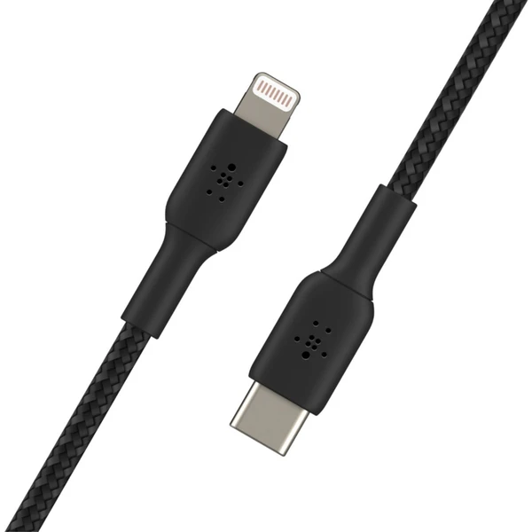 Belkin BOOST Charge opletený USB-C/Lightning napájací kábel 1m čierny - Káble a redukcie - Obrázok S889400301