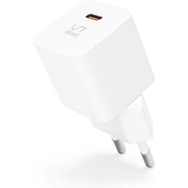 iWant USB-C PD MINI II sieťová nabíjačka s rýchlonabíjaním 20W biela - Nabíjačky - Obrázok S8H0000L01