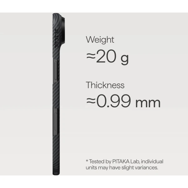 Pitaka Ultra-Slim Case MagSafe kryt iPhone Air Black/Grey - Puzdra - Obrázok S8KH000K01