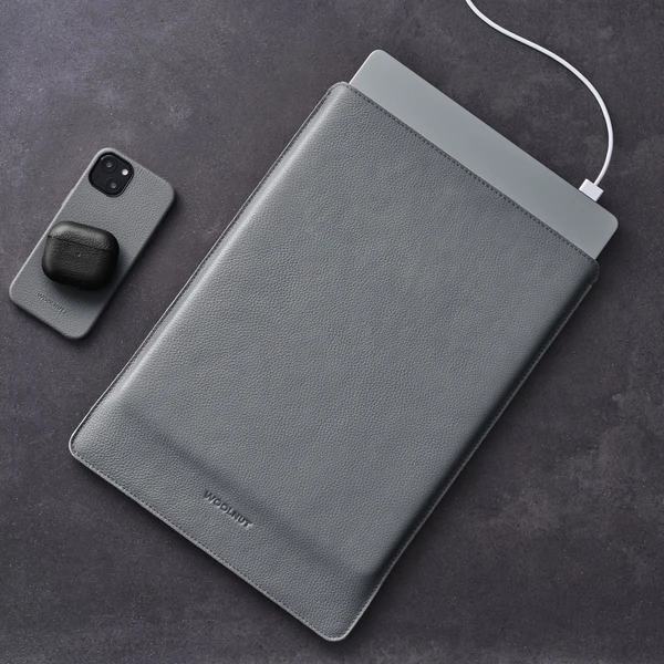Woolnut kožené Sleeve púzdro pre 15" MacBook Air šedé - Puzdra - Obrázok S8SR100501