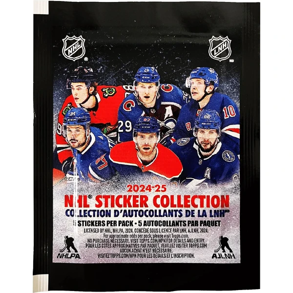 Topps hokejové samolepky NHL 2024/25 Collection Pack (5 ks) - Zberateľské karty a nálepky - Hlavný obrázok