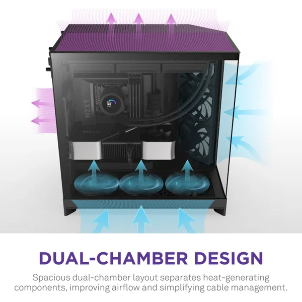 NZXT H9 Flow čierna - Počítačové skrine - Obrázok S97K000K01