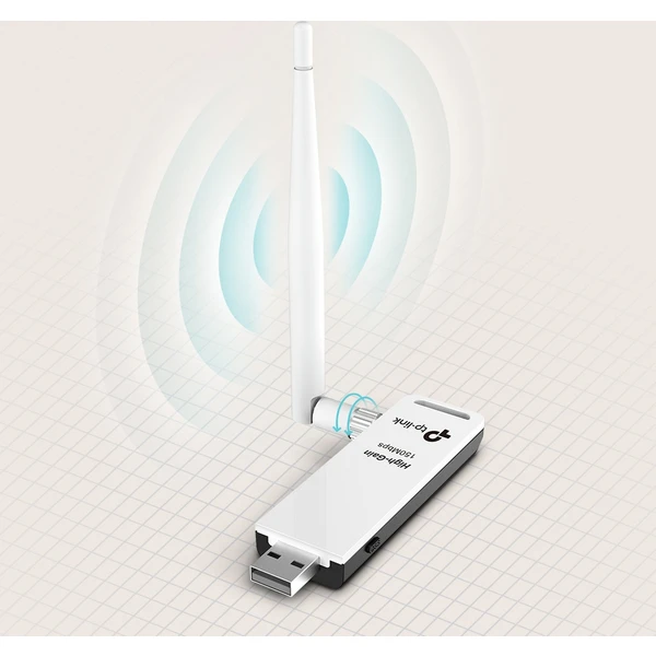 TP-Link TL-WN722N WiFi USB adaptér - Sieťové karty - Obrázok S9QFF00101