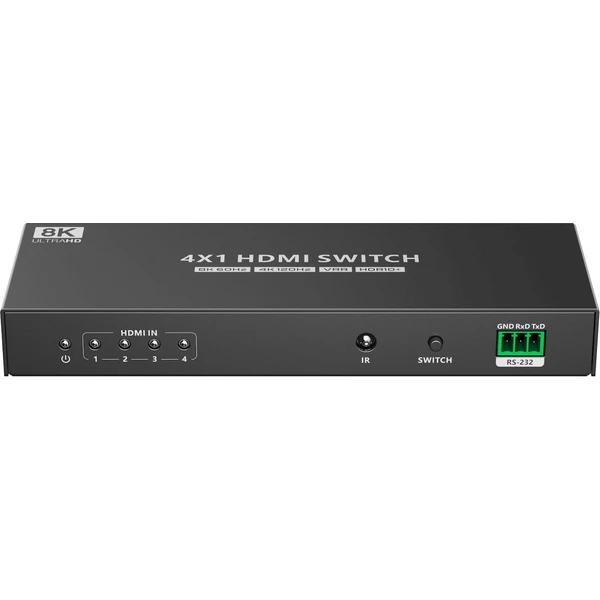 PremiumCord HDMI switch 4:1 s podporou rozlíšenia 8K @ 60Hz, 4K @ 120Hz, 1080P, HDR, s ovládaním tla - Ostatné - Obrázok S9UF000K01