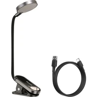 Baseus Mini LED lampička na čítanie s klipom čierna - Lampičky