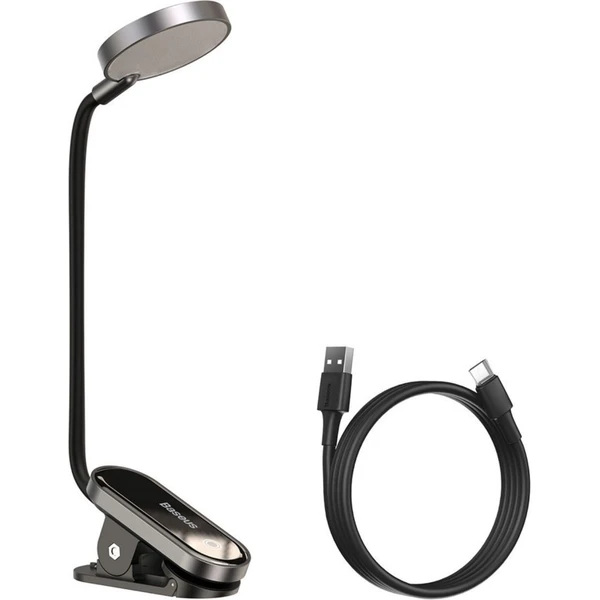 Baseus Mini LED lampička na čtení s klipem černá - Lampičky - Hlavný obrázok