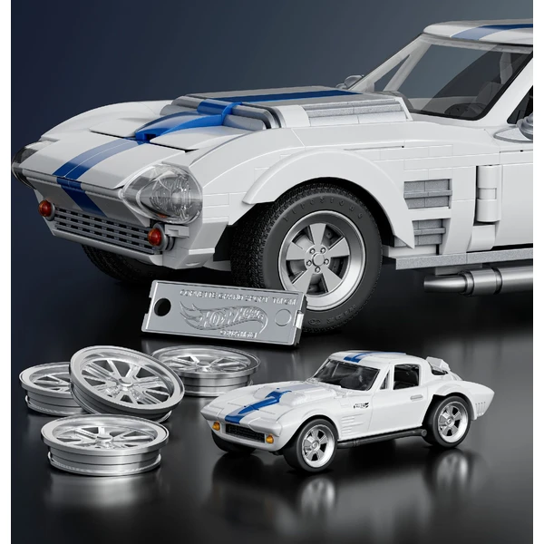 Mattel Brick Shop zostaviteľný model Hot Wheels - Corvette Grand Sport (Elite series) - Stavebnica - Obrázok SA6L000K01