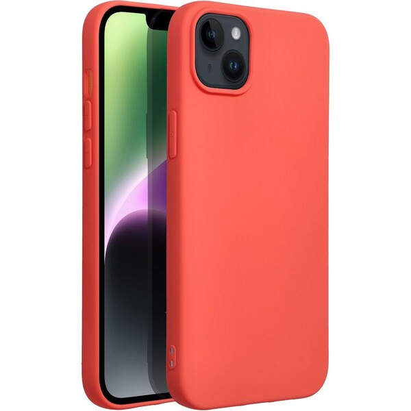 Smarty Silikónový kryt iPhone 14 Plus broskyňový