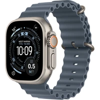 Apple Watch Ultra 3 (2025) 49mm Prírodný titán s oceľovo modrým oceánskym remienkom - Inteligentné hodinky