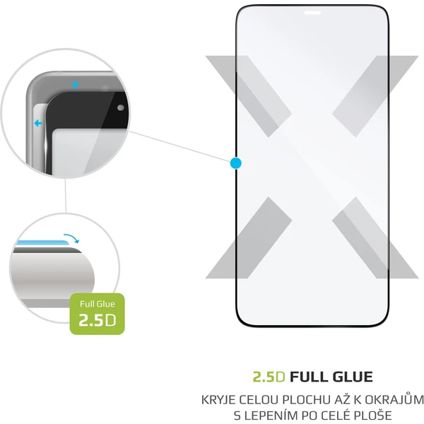 FIXED 2,5 D Full-Cover tvrdené sklo 0,33 mm Apple iPhone 12 Pro Max čierne - Ochranné fólie a sklo - Obrázok SB5C500301