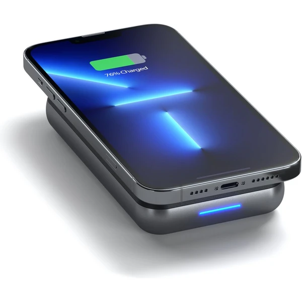 Satechi Powerbanka s bezdrôtovou nabíjačkou 10 000 mAh vesmírne šedá - Nabíjačky - Obrázok SBH8000601