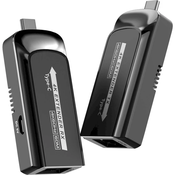 PremiumCord USB-C na USB-C extender cez Cat6/6A/7 rozlíšenie 4K@60Hz na 60m - Ostatné - Obrázok SBPF000K01