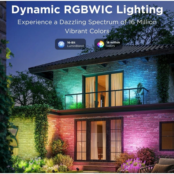 Govee RGBWW Smart záhradné reflektory 750lm 2ks Matter - Inteligentné osvetlenie - Obrázok SBQK000K01