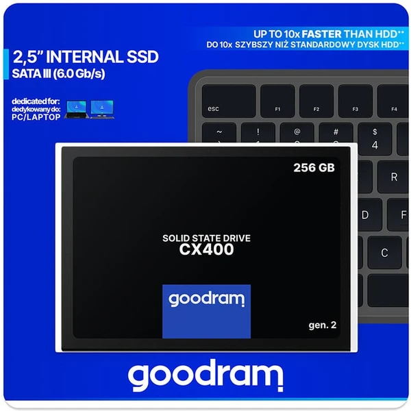 GOODRAM CX400 Gen.2 2,5" 256GB - SSD - Obrázok SBYJ100501