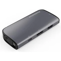 PremiumCord USB-C na HDMI1.4 + VGA + DP1.2 + PD3.0, MST video adaptér - Dokovacie stanice
