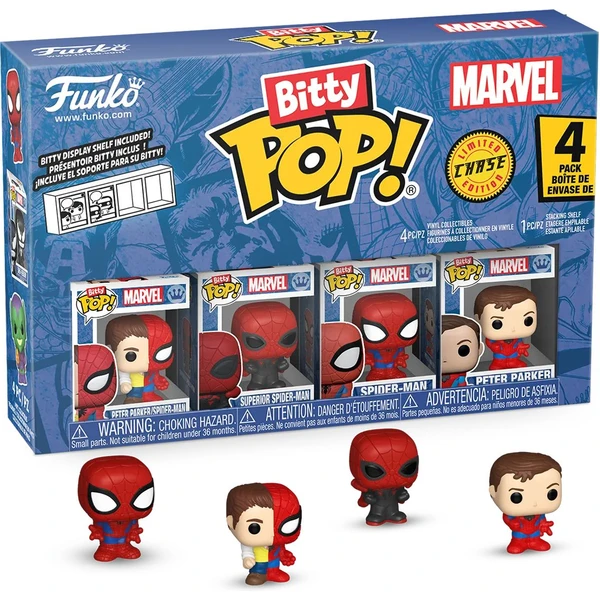 Funko Bitty POP! Marvel: Spider-Man - Parker Split 4 pack (Šanca na chase) - Funko POP! - Hlavný obrázok