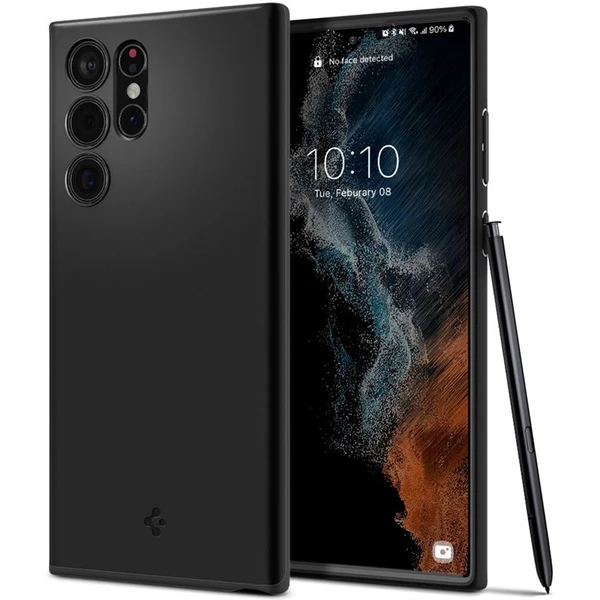 Spigen Thin Fit kryt Samsung Galaxy S22 Ultra čierny - Puzdra - Hlavný obrázok