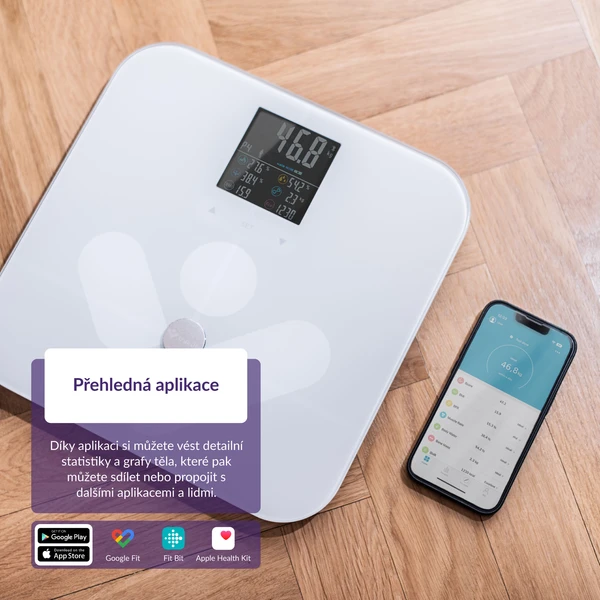 TrueLife FitScale W7 BT múdra váha biela - Inteligentné váhy - Obrázok SEE0000N01