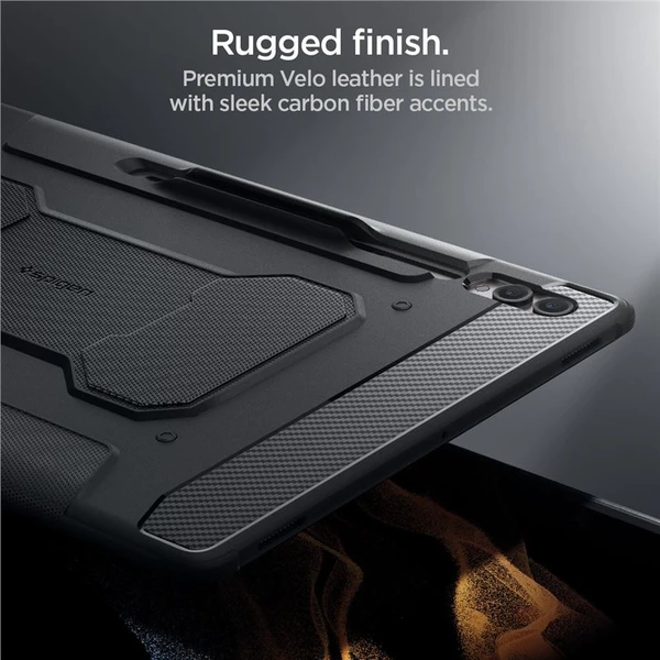 Spigen Rugged Armor Pro kryt Samsung Galaxy Tab S10 Ultra/S9 Ultra/S8 Ultra čierny - Puzdra - Obrázok SEN5000701