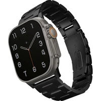 UNIQ Osta článkový oceľový remienok Apple Watch 49/46/45/44/42mm čierny - Remienky
