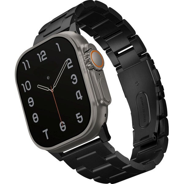 UNIQ Osta článkový oceľový remienok Apple Watch 49/46/45/44/42mm čierny