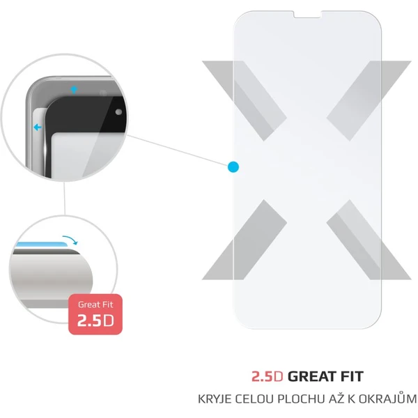 FIXED 2,5D tvrdené sklo 0,33mm Apple iPhone 15 Pro Max číre - Ochranné fólie a sklo - Obrázok SG1S100501