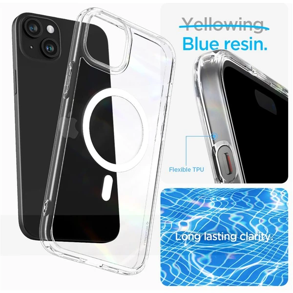 Spigen Ultra Hybrid MagFit kryt iPhone 15 biely - Puzdra - Obrázok SGS8000601