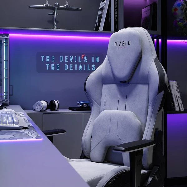 Diablo X.One Prime Normal Size herné stoličky strieborno-šedá - Stoličky - Obrázok SICG000K01