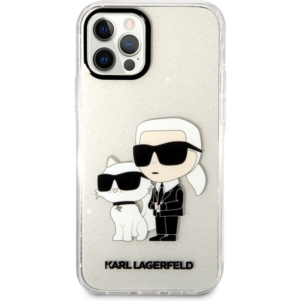 E-shop Karl Lagerfeld IML Glitter Karl a Choupette NFT kryt iPhone 12/12 Pro číry