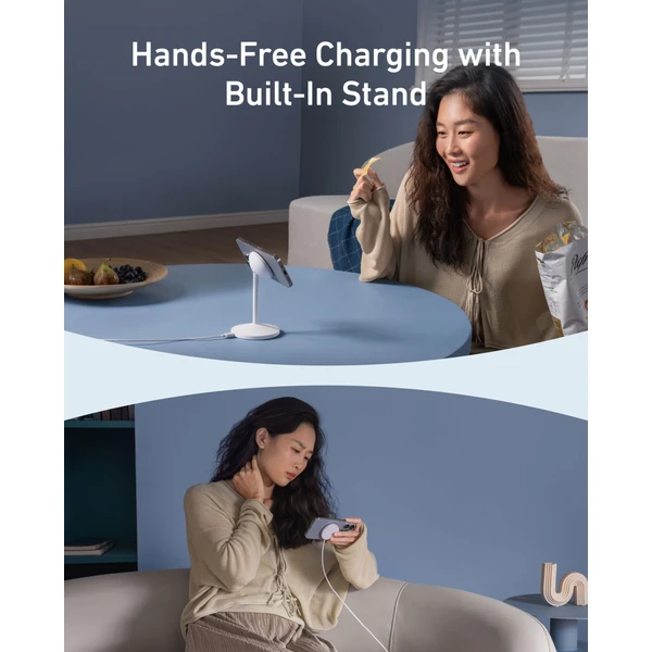 Anker MagGo A25X1 MagSafe nabíjačka (15W) biela - Nabíjačky - Obrázok SJ9R000K01