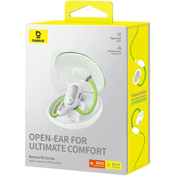 Bluetooth slúchadlá Baseus Eli Sport 1 Open-Ear TWS Aurora Green - Slúchadlá - Obrázok SJGE000L01