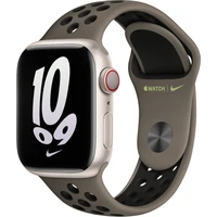 Apple Watch Apple Watch 41mm olivovošedo/čierny Nike športový remienok - Remienky