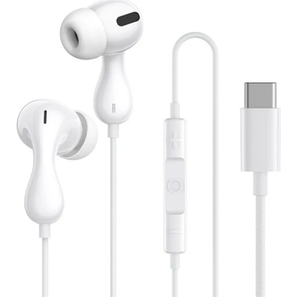 Baseus Encok CZ20 USB-C slúchadlá s mikrofónom biela - Slúchadlá - Hlavný obrázok
