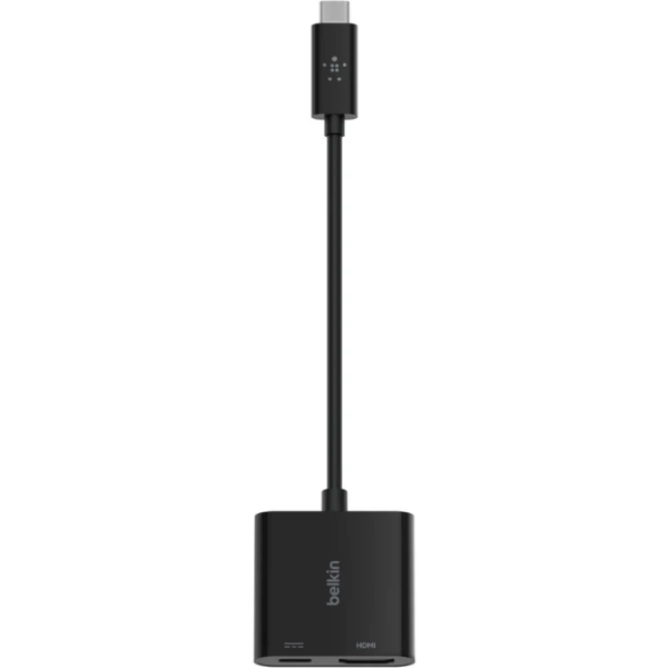 Belkin redukcia USB-C/HDMI s napájacím USB-C konektorom 60W čierna - Káble a redukcie - Obrázok SLVT200401
