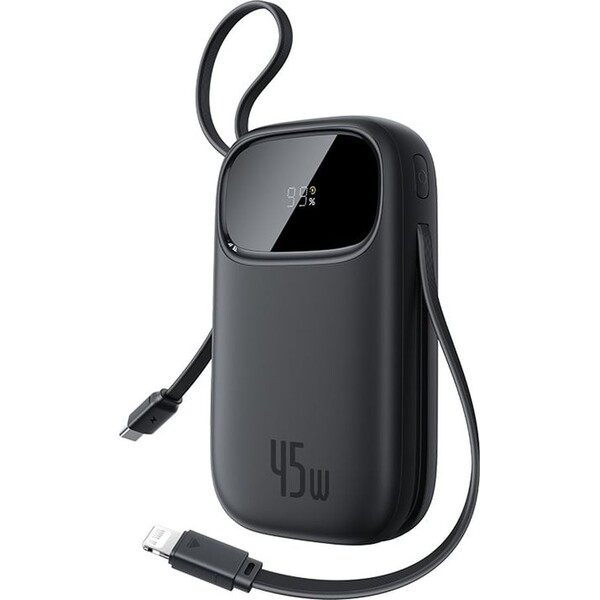 E-shop Baseus EnerFill FC31 Qpow 3 20000mAh powerbanka, 45W, s káblom USB-C a Lightning čierna