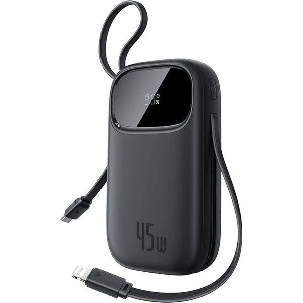 Baseus EnerFill FC31 Qpow 3 20000mAh powerbanka, 45W, s káblom USB-C a Lightning čierna - Powerbanky - Hlavný obrázok