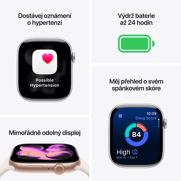 Apple Watch Series 11 (42mm) Vesmírne šedý hliník s čiernym športovým remienkom S/M - Inteligentné hodinky - Obrázok SNNH000K01