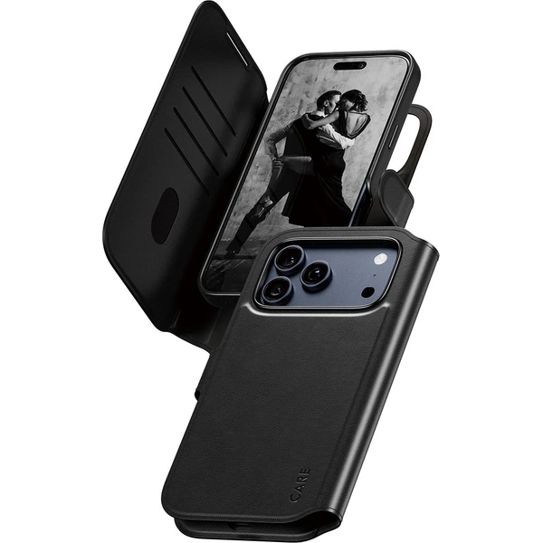 PanzerGlass® CARE Tango 2v1 Wallet púzdro s MagSafe Apple iPhone 17 Pro Max čierne - Puzdra - Hlavný obrázok