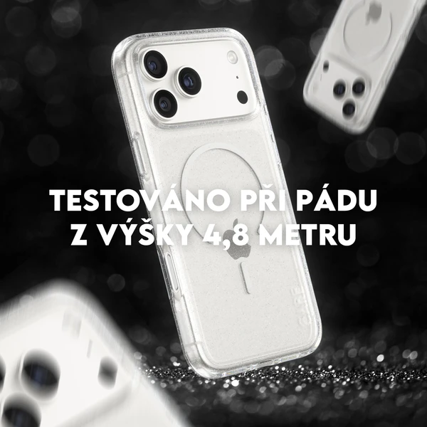 PanzerGlass® CARE Star Lit kryt s MagSafe Apple iPhone 17 Pro Max trblietavý/biely - Puzdra - Obrázok SPDH000K01