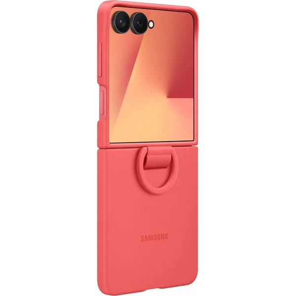 Samsung Ring Silicone Case ochranný kryt Galaxy Z Flip7 červený - Puzdra - Obrázok SPGE000K01