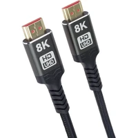 PremiumCord HDMI 2.1/HDMI 2.1 opletený kábel s ethernetom 8K 1,5m čierny - Káble a redukcie