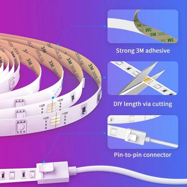 Govee WiFi RGB Smart LED pásik 10m - LED pásy - Obrázok SPKK000K01