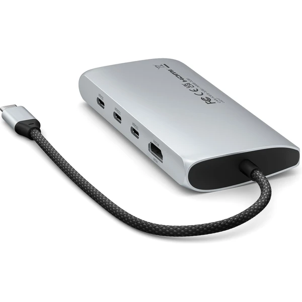 Satechi USB-C viacportový adaptér 8K s Ethernet V3 strieborný - USB huby - Obrázok SPX5000O01