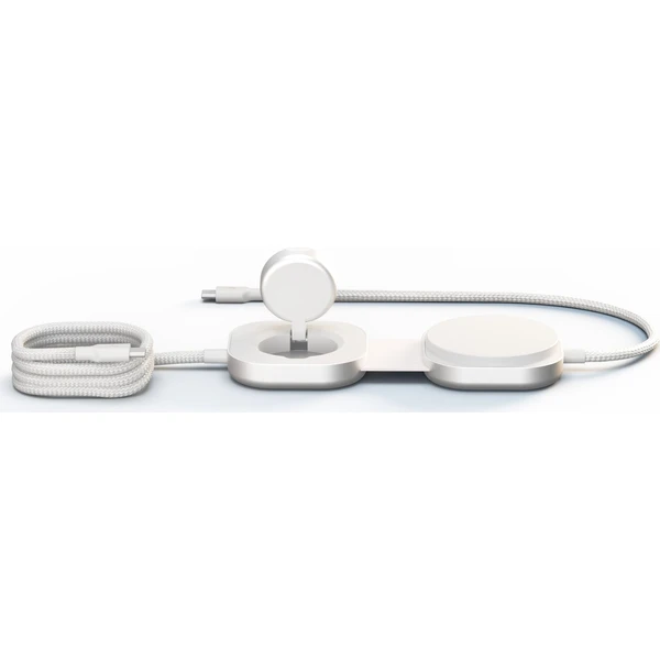 ZENS USB C-C Pro 3 MagSafe/Qi2 3v1 nabíjačka s USB-C káblom (140W) biela - Nabíjačky - Obrázok SQAL000K01