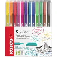 Kores K-LINER SET popisovače 12 farieb - Popisovače