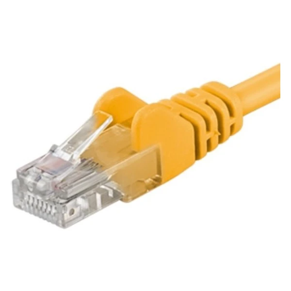 PremiumCord RJ45/RJ45 Cat5e UTP patch kábel 0,25m žltý - Káble a redukcie - Hlavný obrázok