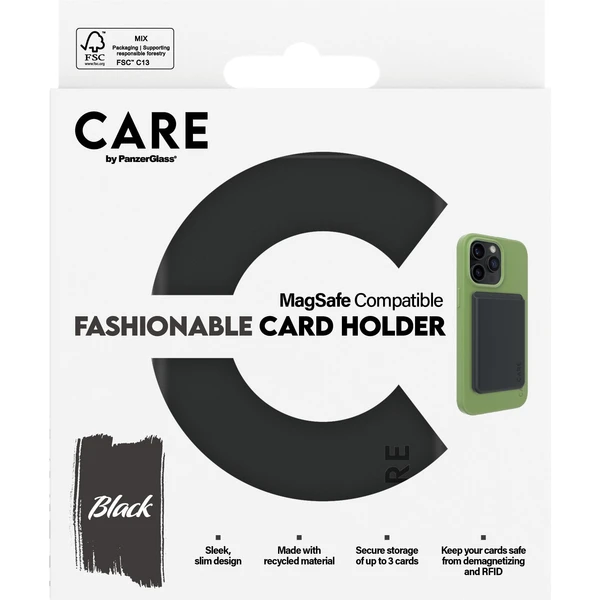 PanzerGlass® CARE Apple MagSafe RFID CardHolder puzdro na platobné karty čierne - Peňaženky - Obrázok SSQB000K01
