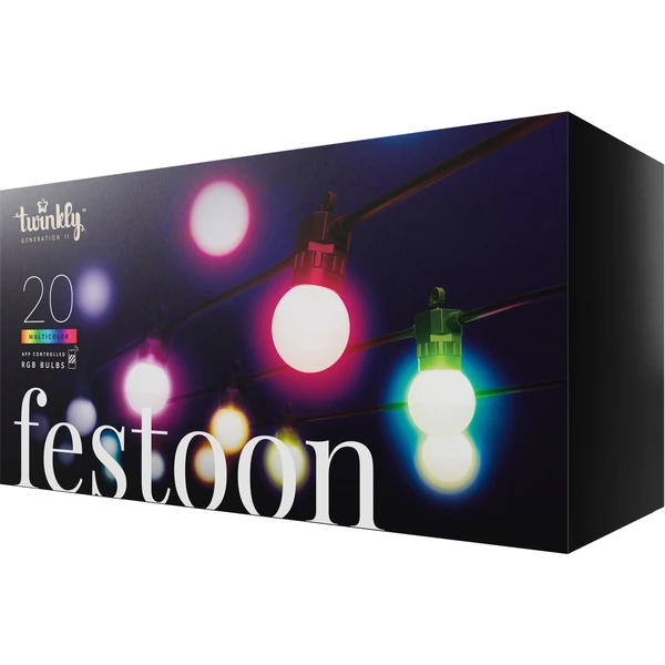 Twinkly Festoon Multi-Color 20 ks chytré žiarovky G45 10m - Svietidlá - Hlavný obrázok