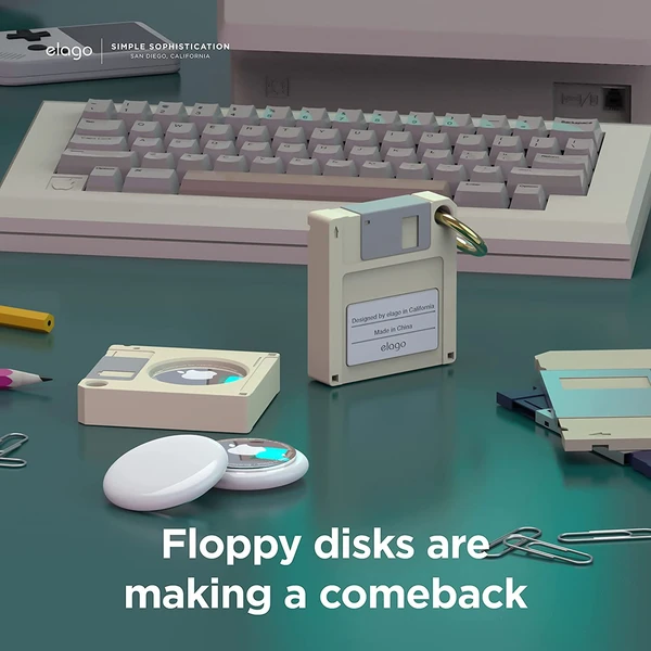 ELAGO puzdro na floppy disk pre Apple AirTag béžové - Puzdra - Obrázok STEM100501