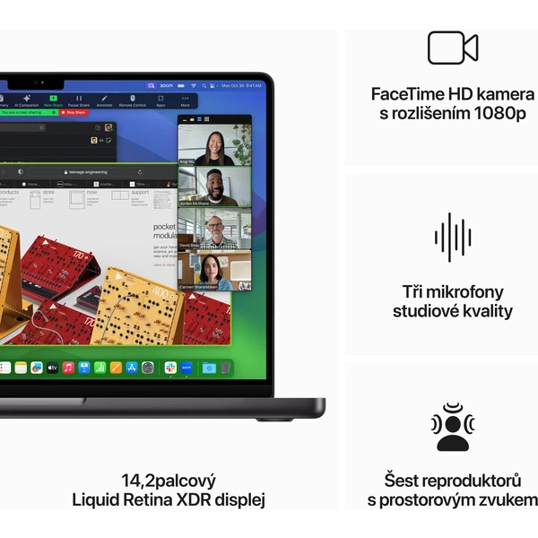 Apple MacBook Pro 14" / M3 Pro / 18GB / 512GB / vesmírne čierny (Ďalšia) - Notebooky - Obrázok SUC0000L01